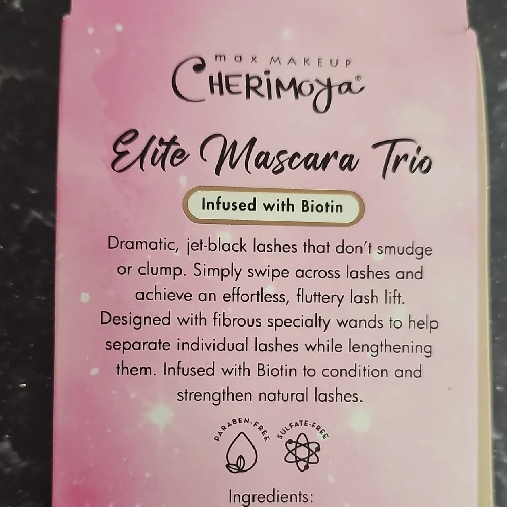 Max Makeup Cherimoya‎ Elite Mascara Trio New